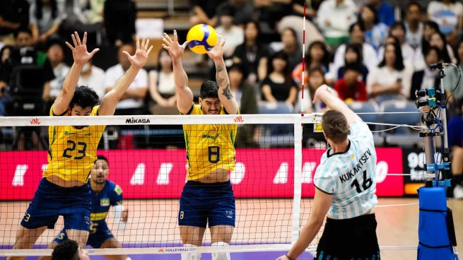 VNL: la selección argentina cayó ante Brasil en el inicio de la tercera semana