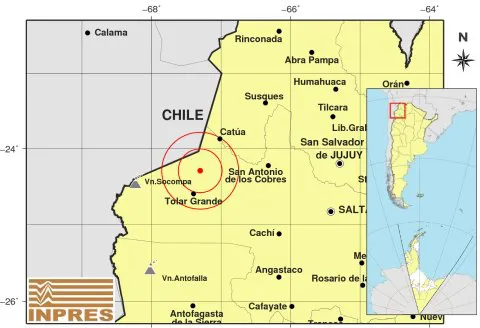 Salta: Un sismo de magnitud 6 y tres réplicas se registraron en la madrugada