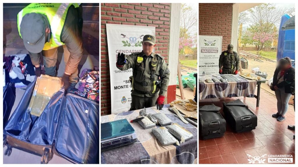 Viajaba de Orán a Buenos Aires con 8 kilos de cocaína en valijas con dobles fondos