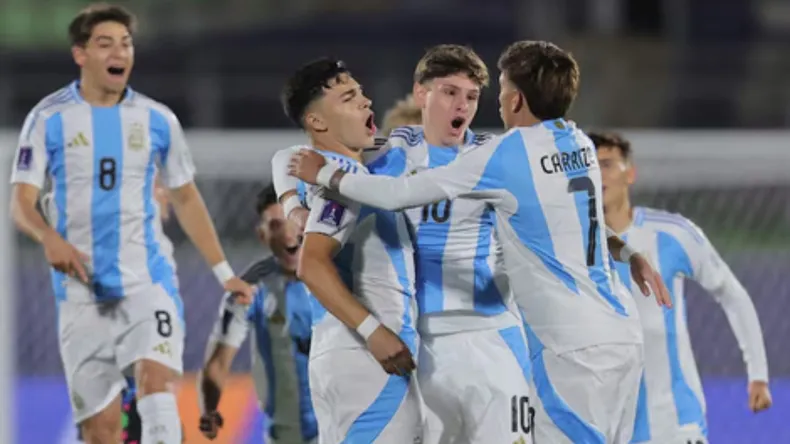 La Selección argentina Sub-20 le ganó a Italia y terminó con puntaje perfecto en el Grupo D del Mundial