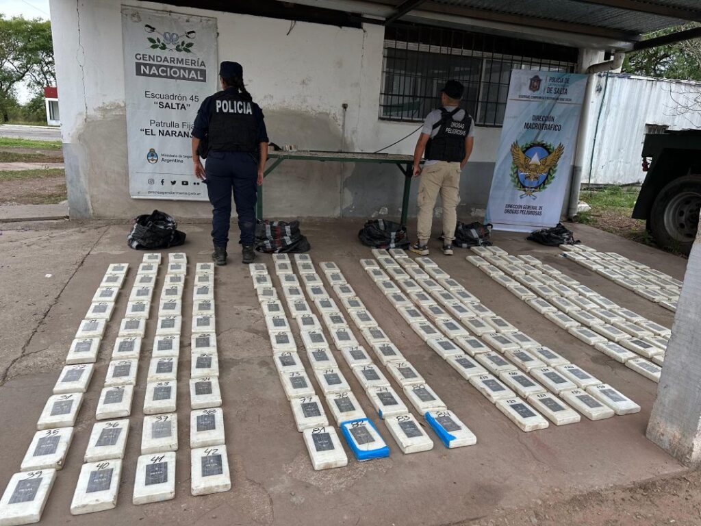 Incautaron más de 350 kilos de cocaína en Rosario de la Frontera: cinco detenidos