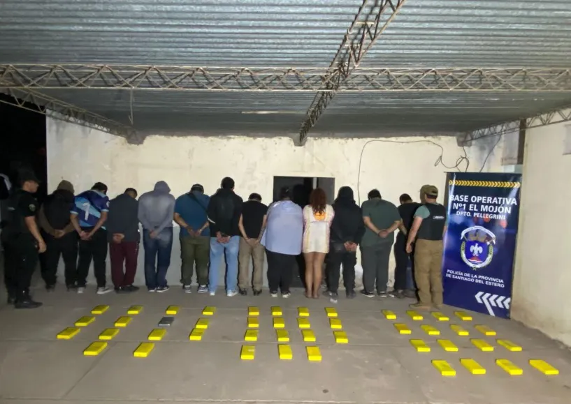 Golpe al narcotráfico en Santiago del Estero: Cae una banda integrada por salteños con 45 ladrillos de cocaína