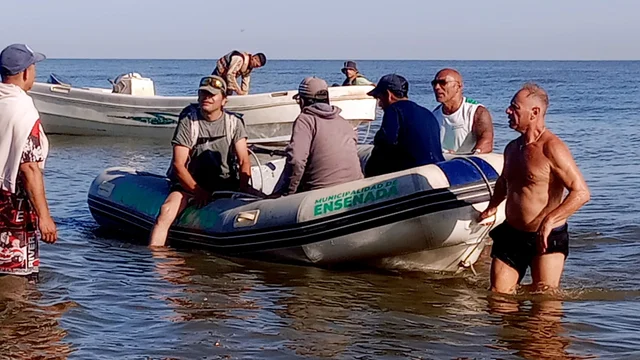 Rescataron a siete pescadores que habían quedado varados en el Río de la Plata