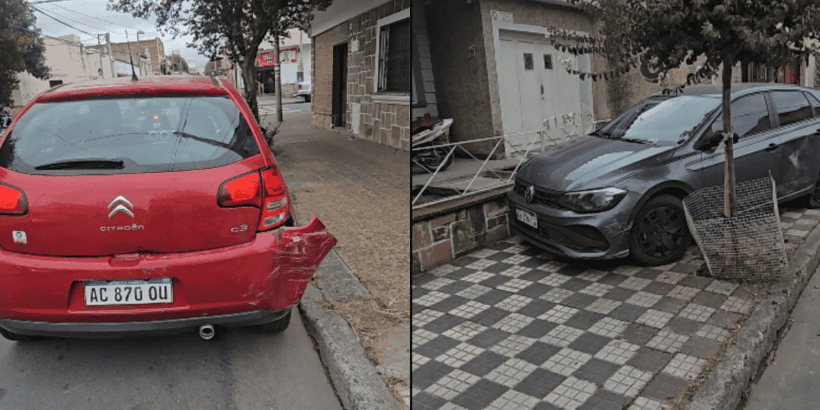Un conductor borracho protagonizó un impactante choque en cadena en el macrocentro