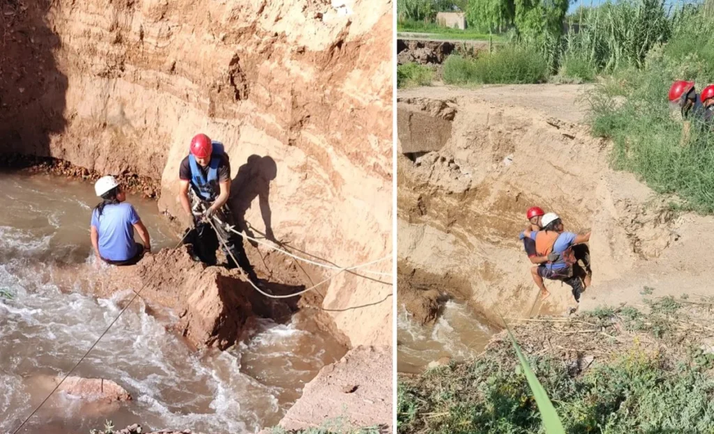 Mendoza: rescatan a una mujer que cayó al canal Cacique Guaymallén