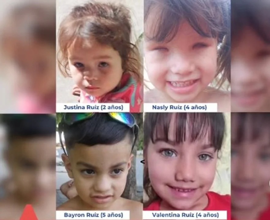 Buscan a cuatro hermanos de 2, 4 y 5 años que desaparecieron en Santa Fe