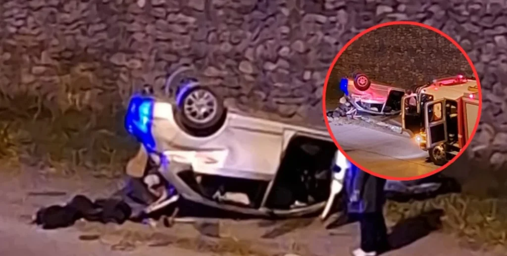 Un auto cayó desde un puente en la Ruta 9 y el conductor está grave