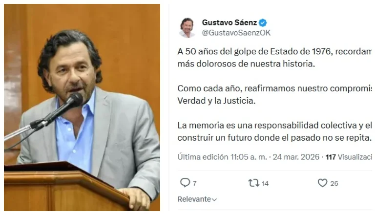 A 50 años del golpe, Sáenz pidió sostener la memoria colectiva para que «el pasado no se repita»