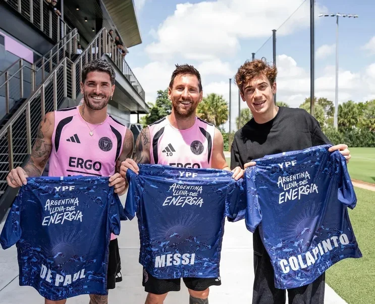 Franco Colapinto cumplió su sueño y se encontró con Lionel Messi en Miami