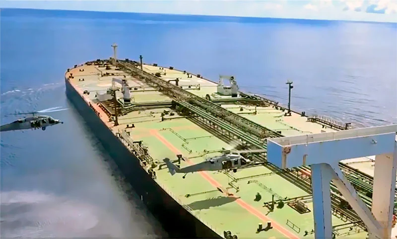 El Departamento de Guerra de Estados Unidos capturó un buque petrolero iraní en el Océano Índico