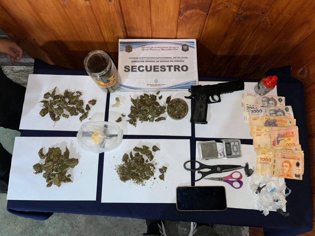 Metán: dos detenidos y más de 800 dosis de droga secuestradas