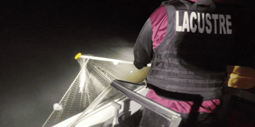 Secuestran 550 metros de redes de pesca furtiva en el dique Cabra Corral