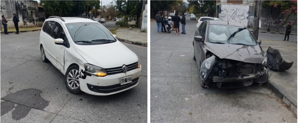 Fuerte choque en zona norte: en uno de los autos viajaban dos menores