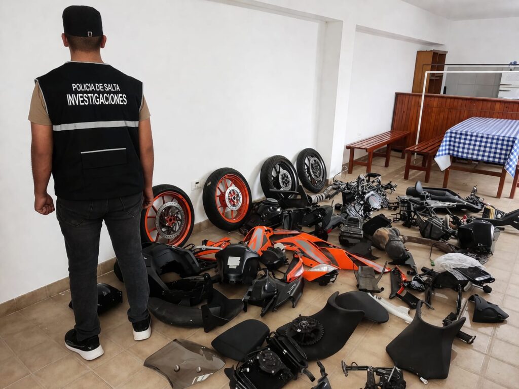 Hallaron motopartes con pedido de secuestro de CABA en Salvador Mazza