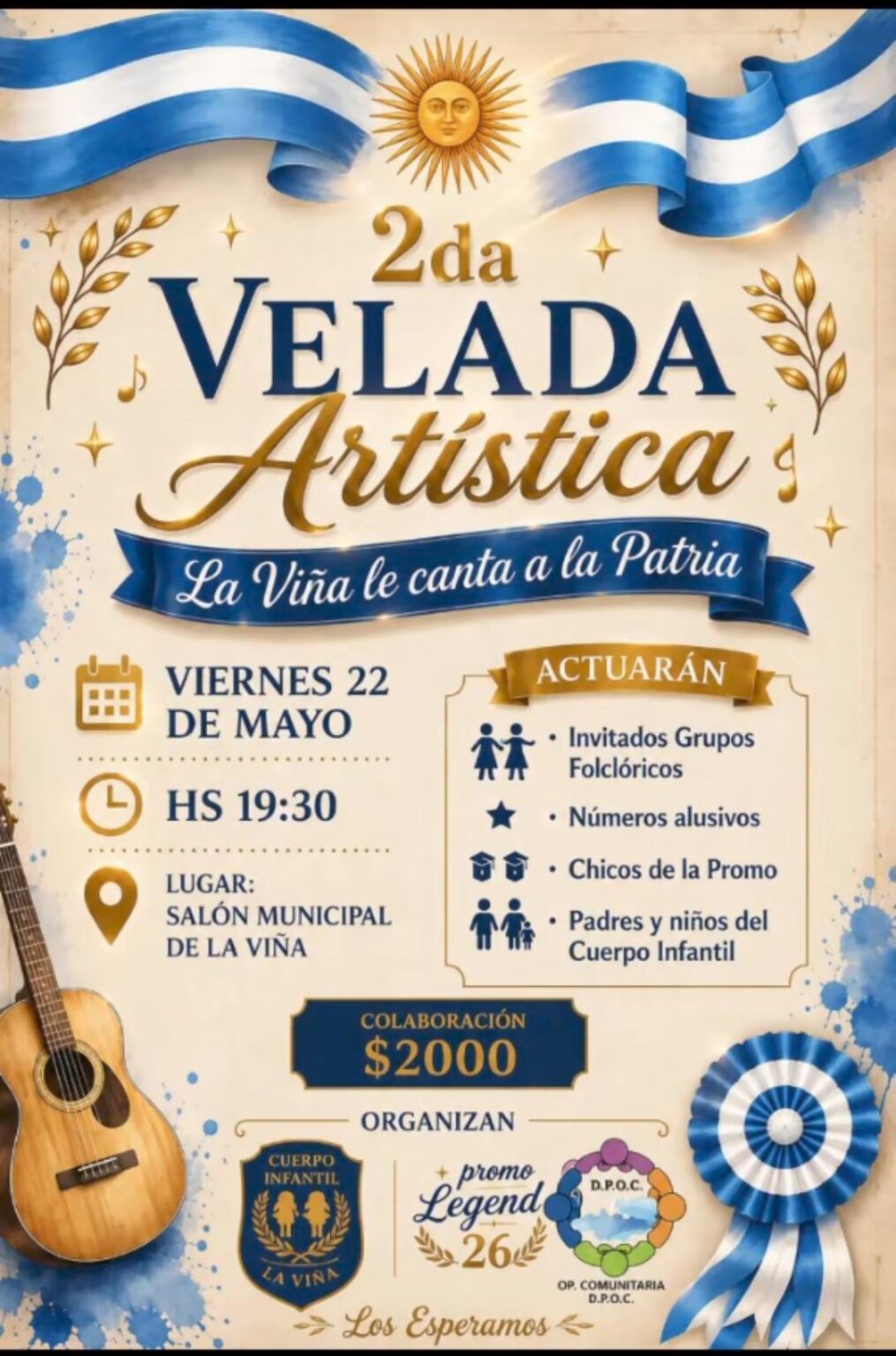 La Viña realizará la segunda edición de la Velada Artística “Le canta a la Patria”