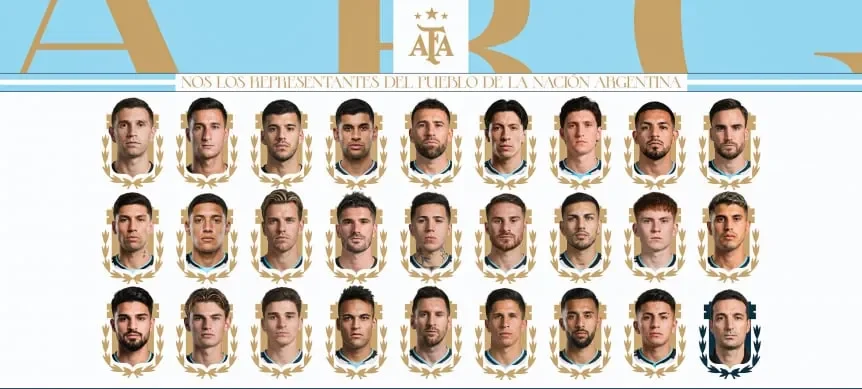 La lista de convocados de la Selección argentina para el Mundial 2026