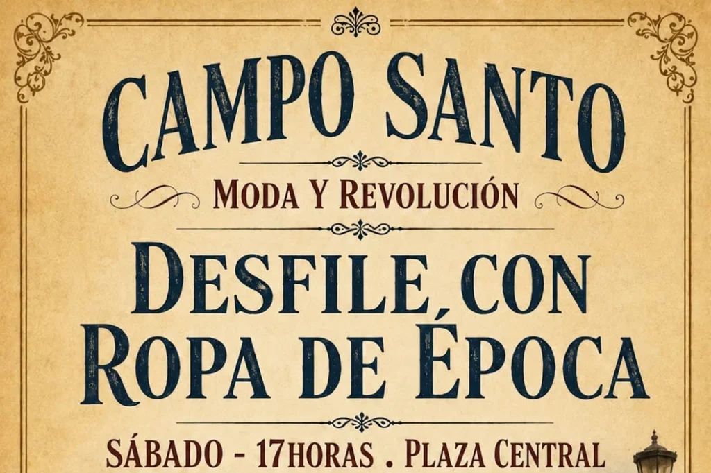 Campo Santo revivirá la época colonial con un desfile temático en la plaza central
