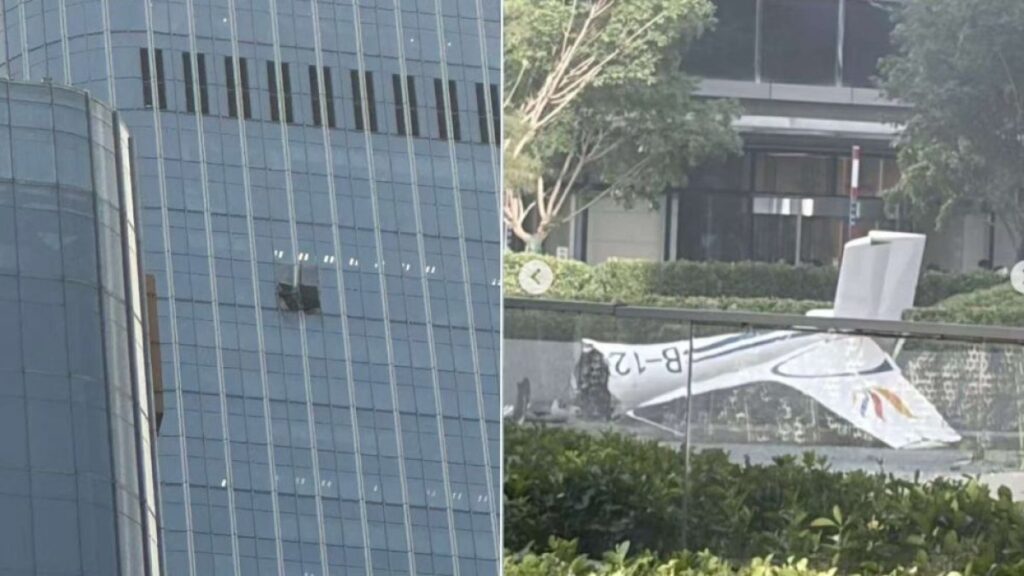 China: una avioneta se estrelló contra la Torre Citic, el edificio más alto de Beijing