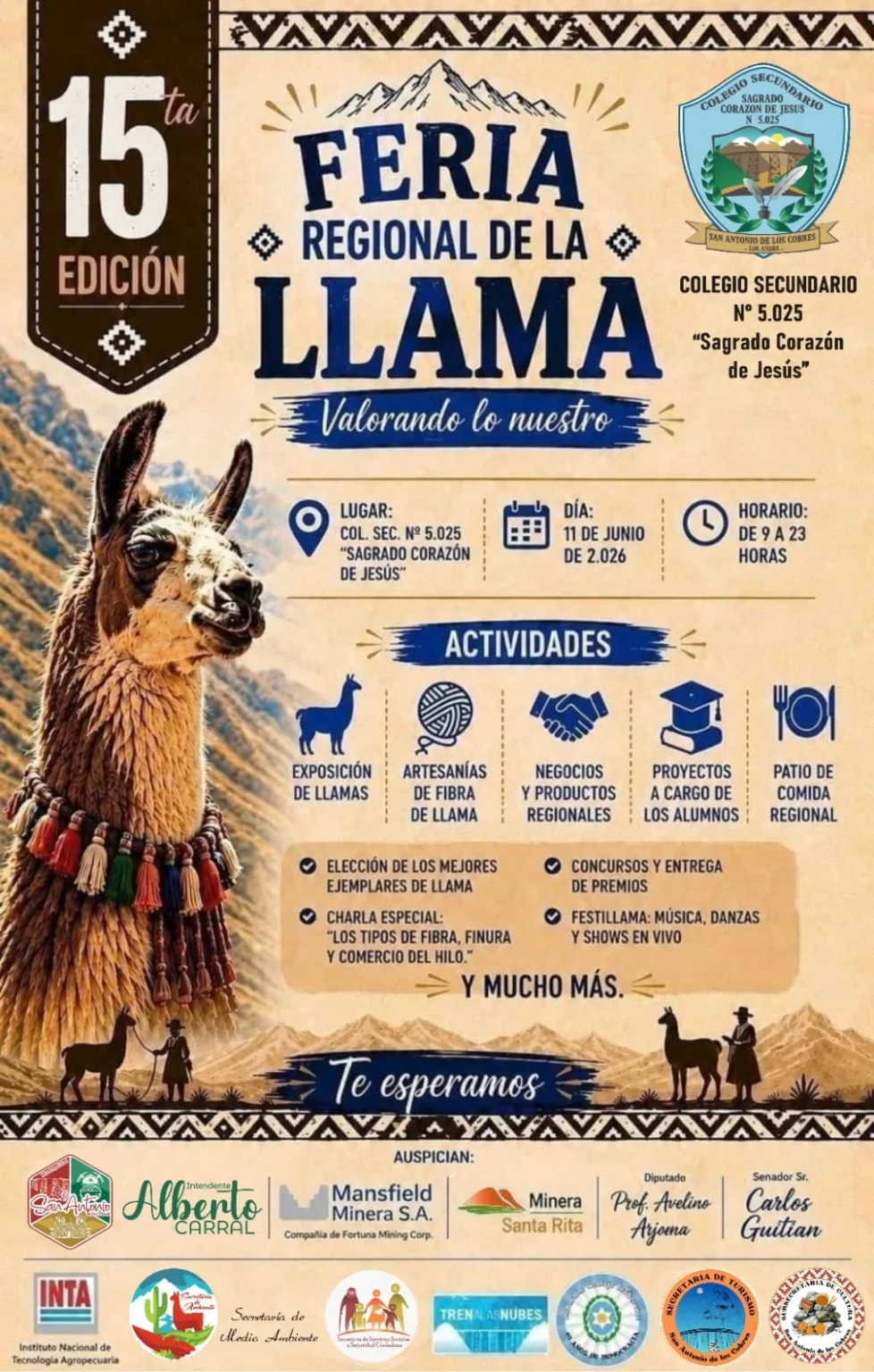 San Antonio de los Cobres se prepara para la 15ª Feria Regional de la Llama