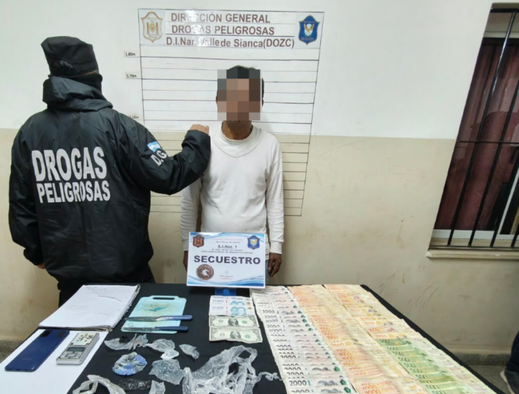 Allanamiento y un detenido por comercialización de drogas en barrio Los Olivos