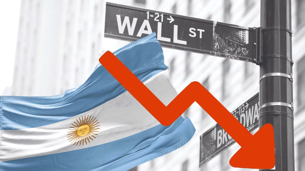 Efecto Brasil: las acciones argentinas caen más 4% y el riesgo país supera los 740 puntos